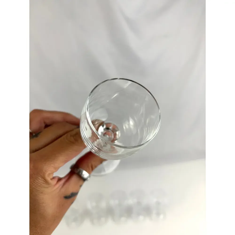 Set of‎ 6 Claudia Liqueur Glasses Cut Knob Stem Lead Crystal Czechoslovakia